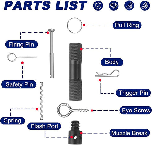 1Pc Perimeter Trip Alarm Black, Early Warning Security System Camping Trip Wire Alarm Device for Camping Hiking and Property Safety...