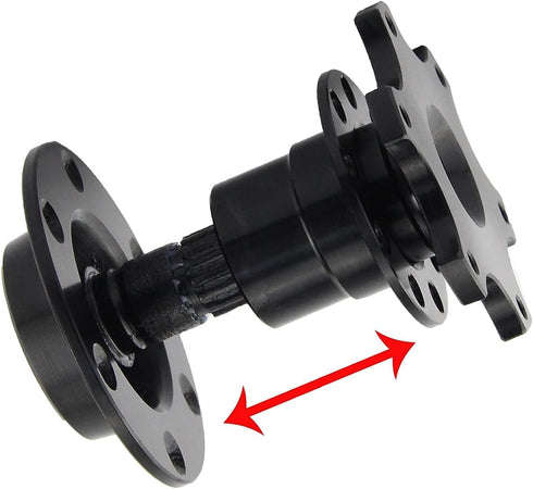 1 PC 6-hole Portable Motorsport Car Refit Steering Wheel Quick Release Tool, Universal 3.3In x 2.7In Metal Snap Off Release Hub Adapter Kit for Ra...