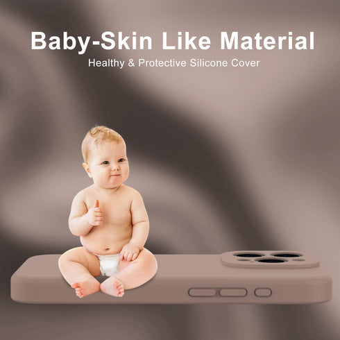 DEENAKIN Designed for iPhone 15 Pro Case with Screen Protector - Enhanced Camera Protection - Smooth Baby Skin-like Feel Silicone Cover - Slim Fit...