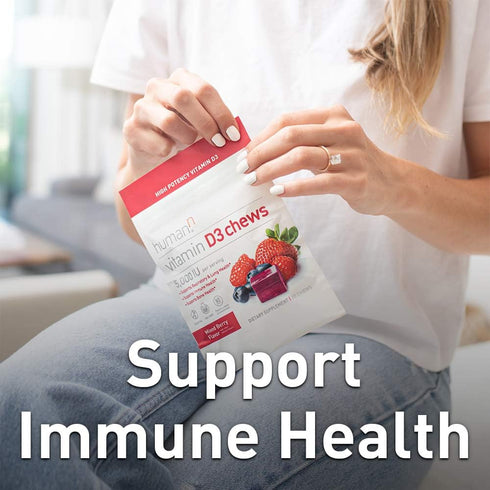 humanN Vitamin D3 Chews - High Potency Vitamin D3 5000iu (125mcg) Helps Support Healthy Mood, Immune Support, Respiratory Health & Bone Health, Mi...