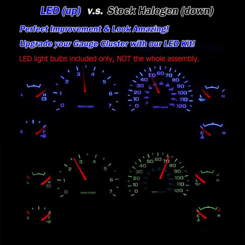 HERCOO Ice Blue LED Light Bulbs for Instrument Gauge Cluster Speedometer Compatible with 2002-2006 Dodge Ram 1500 2500 3500...