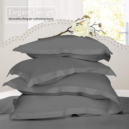 Nestl Soft Pillow Shams Set of 2 - Double Brushed Microfiber Pillow Covers - Hotel Style Premium Bed Pillow Cases, with 1.5” Decorative Flange, St...
