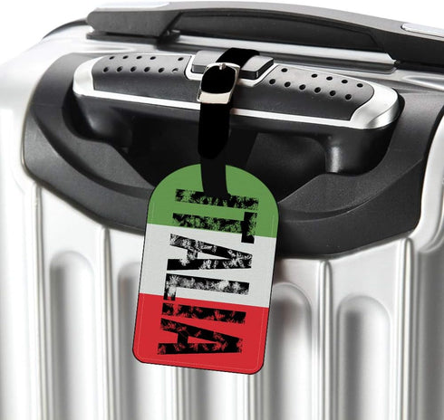 Italia-Italy Italian Flag Luggage Tag Suitcase Carry-On ID Bag Label Travel Accessories Baggage Name Tag - 1 pack...