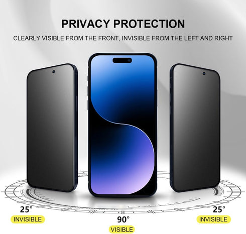 for iPhone 15 Pro Max 6.7" Matte Privacy Screen Protector with Camera Lens Protector Full Coverage Anti-glare Anti-spy Tempered Glass Film Anti-fi...