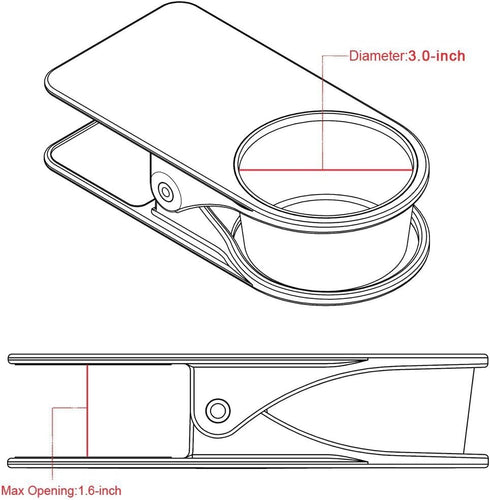 Drinking Cup Holder Clip - Home Office Table Desk Side Huge Water Beverage Soda Coffee Mug Holder for Potted Plant, Headphones, USB Cable, Pen Sto...