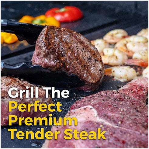 Grill Mat -Heavy Duty Grill Mats Non Stick, BBQ Outdoor Grill & Baking Mats - Reusable, Easy to Clean Barbecue Grilling Accessories - Work on Gas ...