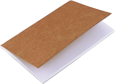 24 Pack Unlined Blank Books,Mini Pocket Kraft Brown Soft Cover Unruled Plain Travel Journal Notebooks for Travelers Students Office Class Writing ...