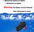 Waterproof Lighter with Flashlight,USB Rechargeable Flameless Lighter with Survival Whistle & Lanyard,Plasma Electric Lighter, Camping Tactical Ge...