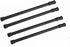 Tension Rods, 4 Pack Adjustable Spring Steel Cupboard Bars Tension Curtain Rod Shower Rod 15.7-28 Inches (Black)...