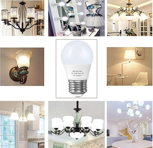 6W A15 Led Blulb 60 Watt Incandescent Equivalent, 550 LM Appliance Light Bulb, E26 Base Ceiling Fan Light Bulbs, 2700K Refrigerator Bedroom Kitche...