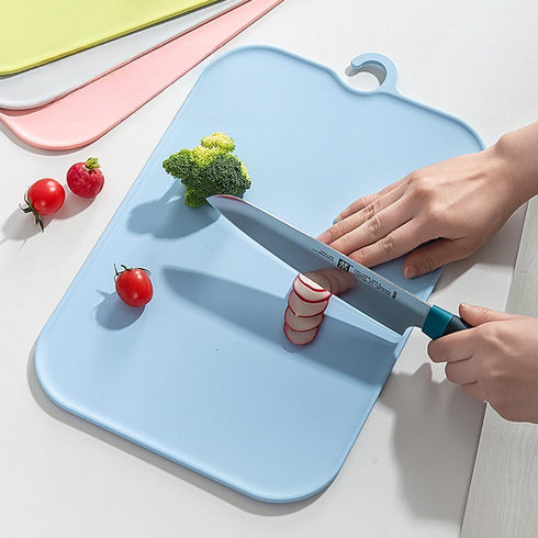 TPU Cutting Board Dishwasher Safe,BPA Free,Reversible Kitchen Blue Cutting Board,Scratch Resistant Flexible Cutting Boards for Kitchen, Easy-Grip ...