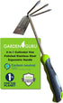 Garden Guru Hand Cultivator Rake Hoe Tiller Tool - Stainless Steel for Ultimate Strength - Rust Resistant - Ergonomic Handle - Great for Gardening...