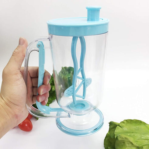 Pancake Batter Dispenser, 2 in 1 Batter Blend Mixer and Dispenser, Batters Dispensers Hand Blender Stirring Mixer Separator, Pancake Baking Cupcak...
