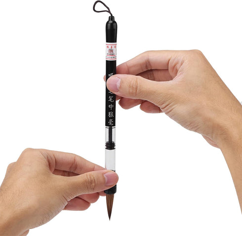 6 Pcs/Set Water Brush Pen, Piston Water Color Brush Chinese Japanese Calligraphy Pen for Beginner Painting Reusable Brush Drawing Pen Art Supplies...