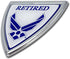 Elektroplate Officially Licensed Retired United States Air Force Shield Chrome All Metal Emblem for Cars, Trucks, and All Auto | Universal Fit at ...