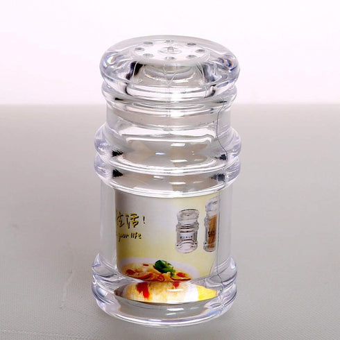 Acrylic Condiment Salt Pepper Chili Powder Shaker Cruet Bottle Seasoing Spices Pot Jar with nine-hole cover, Gold&Clear,?5xH9.4cm,75ml, YTBH-0819...