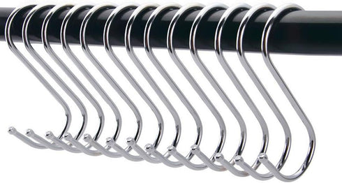 uxcell Stainless Steel S Hooks 2" S Shaped Hook Hangers for Kitchen Bathroom Bedroom Storage Room Office Outdoor Multiple Uses 2pcs...