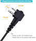 2-Pack Two-Way-Radio Earpieces with Mic PTT, 2.5mm+3.5mm 2 Pins walkie talkie Headset, Compatible with Motorola Walkie Talkies...