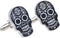 Skull Day of The Dead Dia de Los Muertos Halloween Pair of Cufflinks in a Presentation Gift Box & Polishing Cloth...