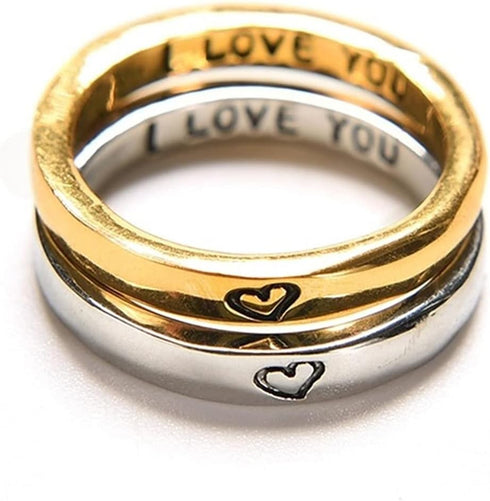 I Love You Couples Matching Rings Endless Love Wedding Engagement Promise Ring Bridal Jewellery...