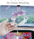 Car Mirror Hanging Accessories with Crystal Bow Bless for Your Drive with Prosperity for Safe Wealthy & Happy Travels (Purple)...