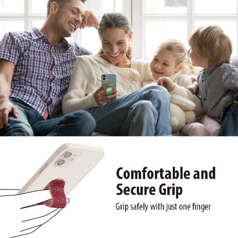Momostick Flatstick, Cell Phone Finger Grip Strap Holder for Hand, Cell Phone Stand, New Slim Finger Loop Selfie Grip Compatible with Most Smartph...