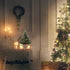 MEETYAMOR 2 FT Mini Christmas Tree, 24" PE Prelit Small Artificial Tabletop Snow Flocked Christmas Trees Decor with 20 Lights Timer, Outdoor Indoo...