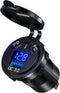 GemCoo 12V USB C Charge Socket, Dual 45W PD 18W QC3.0 12V USB Car Charge Outlet with Switch Voltmeter, Waterproof Fast Car Charger for for Car Boa...