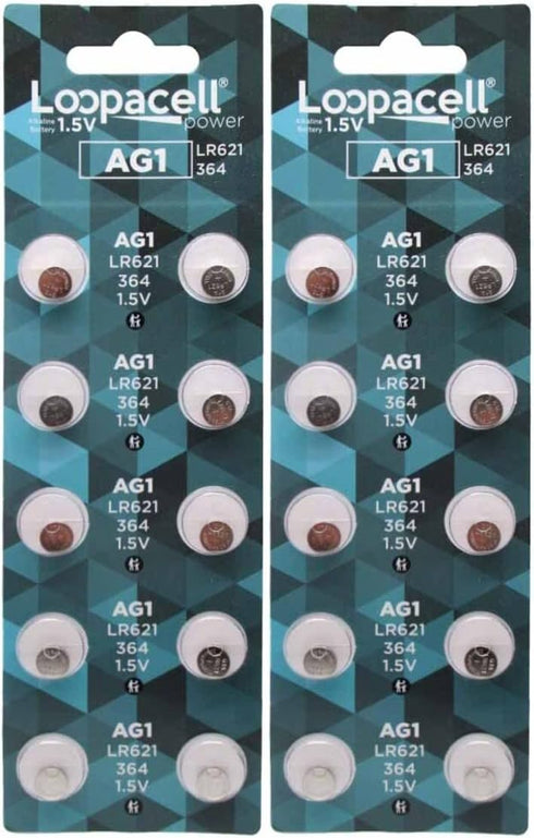 AG1 LR621 364 Alkaline Watch Batteries X 20...