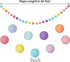 WILLBOND 3 Pieces Wool Felt Rainbow Ball Garland Colorful Pom Pom 6.5 ft Long 24 Ball Garland for Easter Mardi Gras Classroom Halloween Thanksgivi...