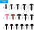 600PCS Plastic Safety Eyes and Noses,6mm-14mm Colorful Crochet Toy Eyes and Noses with Washers for Amigurumi Craft Doll Puppet Plush Animal and Te...