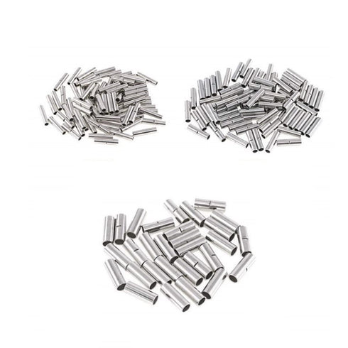 300PCS Non-Insulated Butt Connectors Kit, Connectors of Tinned Red Copper, 24-22 22-18 18-14 14-12 12-10 14 8 Gauge Electrical Wire Crimp Seamless...