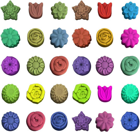 4 Pack Flower Shape Silicone Molds Chocolate Candy Mold, DanziX Silicone Mold for Wedding,Festival, Parties, DIY Enthusiasts-15 Cavity...