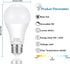E26 LED Bulb, 60W Equivalent Light Bulb, 9W Medium Screw Base Bulb, Non-Dimmable, Daylight White 5000K 4 Packs...