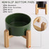 Petygooing Rust Green Elevated/Raised Ceramic Dog Bowl for Small Breeds, Dog Food Water Dish with Stand,Pet Feeding Bowl with Anti Slip Rubber for...