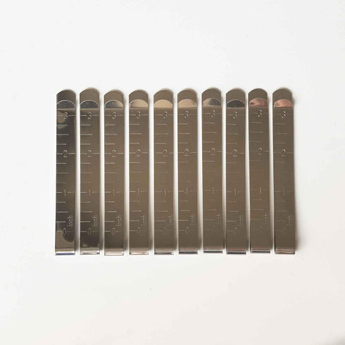 HONEYSEW Sewing Clips Stainless Steel Hemming Clips 3 Inches Measurement Ruler Quilting Supplies Fabric Clips (10PCS/Pack)...