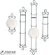 TRIPAR Augusta Narrow Vertical Plate Rack, Black Display (2 Tiers) - Lightweight & Durable - Contains 2 Non-Adjustable Brackets - Elegantly Displa...