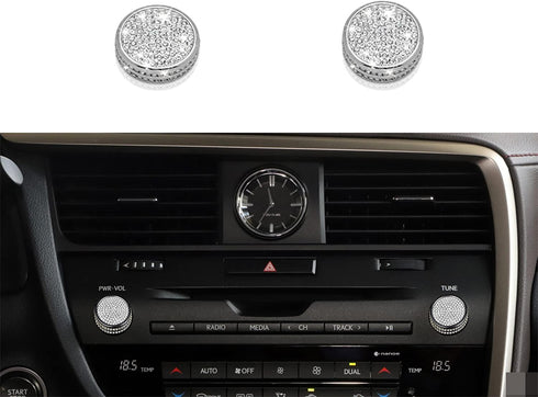 CONGCONG Bling Crystal Diamond Interior Multimedia Volume Audio knobs Accessory Compatible for Lexus GS:15-20, RX:15-21...