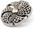 20 pcs Vintage Hollow Scale Pattern Silver Metal Shank Sewing Coat Buttons -25mm -1"...
