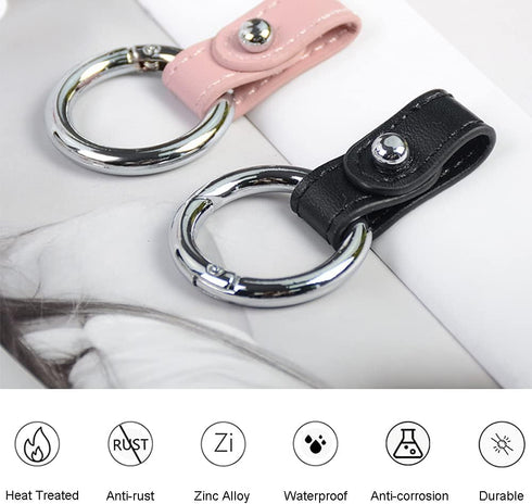 24 PCS Spring O Ring Set, Round Carabiner Snap Trigger Buckle in 4 Size, Zinc Alloy Hooks Clip DIY Accessories for Collars, Keychain, Purse and Ha...