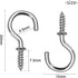 Aylifu Ceiling Screw Hooks, 100 Pieces 1/2 Inch Cup Hooks Screw-in Hooks for Hanging Plants Mug Cup, Silver...