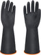 14" XL Size Latex Chemical Resistant Gloves, Reusable Heavy Duty Long Rubber Gloves Dishwashing Gloves, Industrial Safety Gloves for Men, Forearm ...