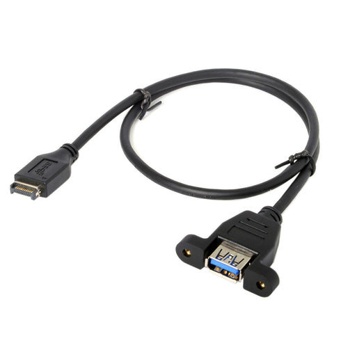 cablecc USB 3.1 Front Panel Header to USB 3.0 Type-A Female Extension Cable 50cm Panel Mount Type...
