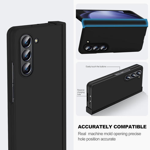 Migexxkj for Samsung Galaxy Z Fold 5 Case with Hinge Protection,Full Body Protective Cover Hard PC Ultra Slim Anti-Scratch Shockproof Lightweight ...