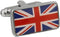 United Kingdom Flag Great Britain Union Jack British Pair Cufflinks in a Presentation Gift Box & Polishing Cloth...