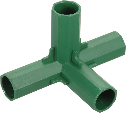 uxcell 4Pcs 16mm/0.6in Greenhouse Frame Connector Pipe Fitting Duty Joint Tool, 4 Way Frame Connectors for Trellis Sunscreen Shed Gardening Plant ...