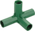 uxcell 4Pcs 16mm/0.6in Greenhouse Frame Connector Pipe Fitting Duty Joint Tool, 4 Way Frame Connectors for Trellis Sunscreen Shed Gardening Plant ...