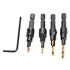 1/4 inch Hex Shank Countersink Drill Bit Power Tools Accessories for Plastic Metal Woodworking Tool by Power Drill 4Pcs/Set #6#8#10#12 (Gold)...