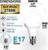 ILC E17 LED Light Bulbs (40w Equivalent) 5W, Color Changing RGB, 2700K Warm White, 12 Colors 2 Modes Timing with Remote Control (4 Pack)...