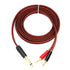 6.35mm TS to Banana Plug Speaker Audio Cable,Gold-plated 1/4 TS Speaker Wire Cord to Dual 4mm Banana Plugs Audio Cable OFC HiFi Speaker Wire for D...